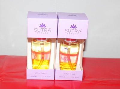 Sutra Hair Cocktail Serum 2 Pack All Hair 2.2 fl oz Coconut & Rose Petal Oil NEW