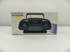 Vintage Suntone RR2500 AM/FM Boombox Stereo Black Portable Radio Twin Speakers