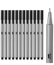 Mr. Pen- Black Fineliner Pens, 12 Pack, Fine Point 12