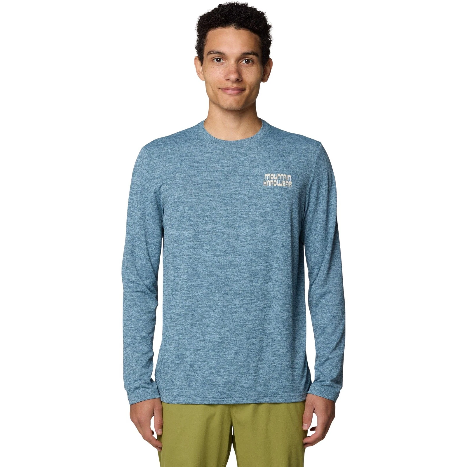 Mountain Hardwear Sunblocker Long Sleeve Men's Shirt, Adriatic Blue Heather, X-L