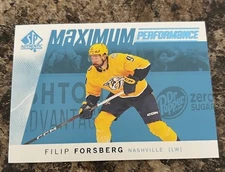 2024-25 SP Authentic Blue Maximum Performance Filip Forsberg #MP-16