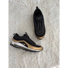 Nike Air Max 97 Sneakers Youth Black Gold Athletic Running Shoes Style women 6.5