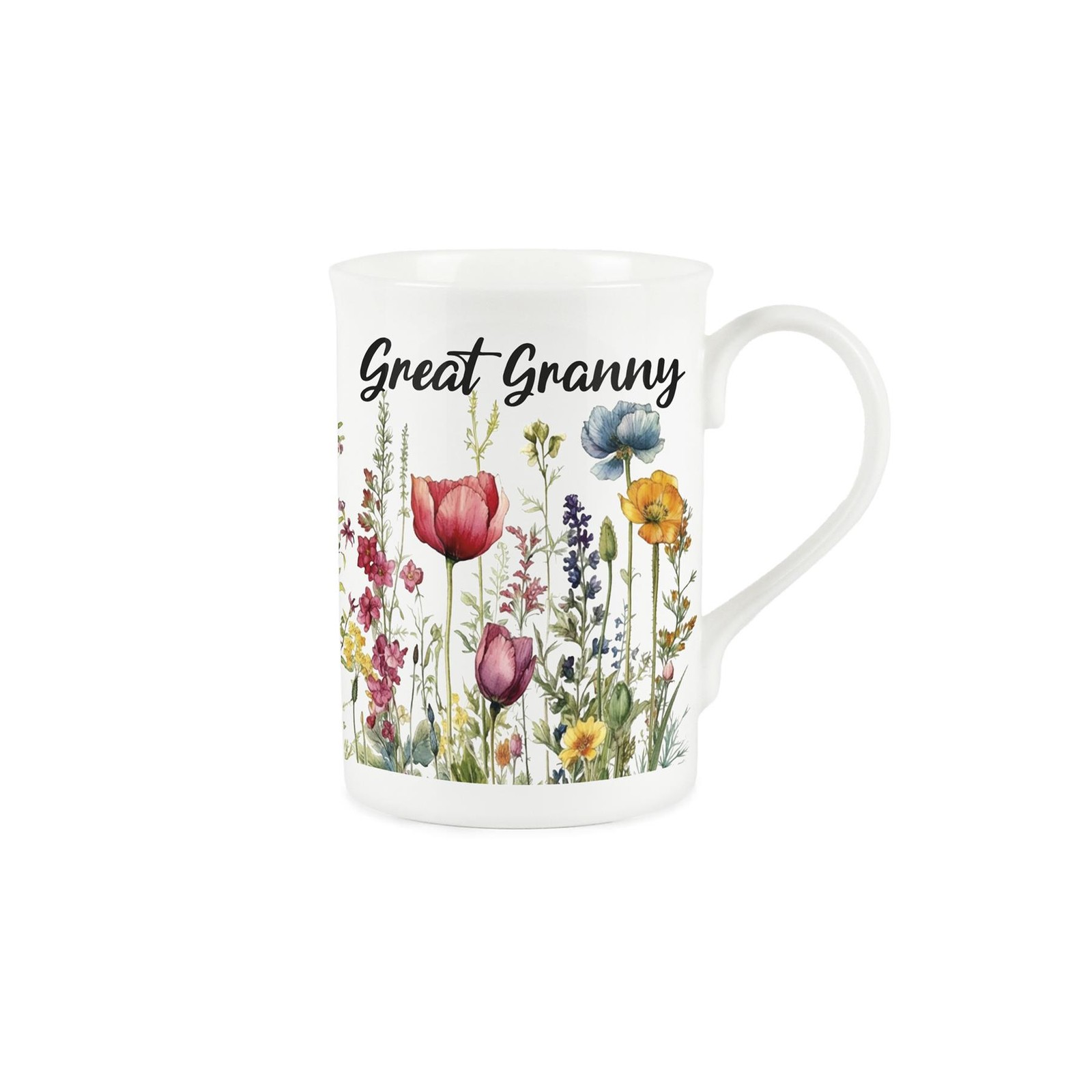 Wildflower Great Granny Mug - Floral Meadow Bone China Mug Present Gift