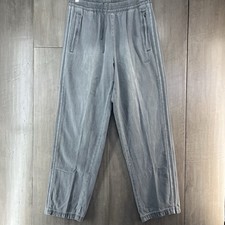 adidas Originals Men's Light Denim Track Pants Grey Size Medium JW5920