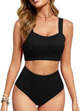 Costume Da Bagno Donna Due Pezzi Push up Imbottito Reggiseno Costumi Da Mare Bik