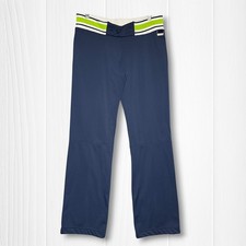 Vintage Y2K Nike Striped Waistband Track Pants Womens L Navy Blue