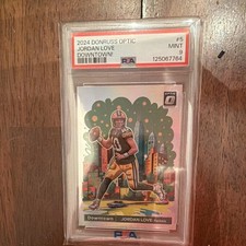 Panini 2024 Donruss Optic Downtown! Jordan Love #5 PSA 9 Packers