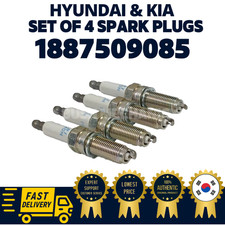 GENUINE OEM Hyundai Kia Spark Plug Set of 4 Genesis G80 Brand New Fast Shipping