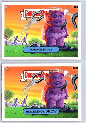 Garbage Pail Kids At Play Horseshoes Pitch Spoof Horace & Drew 2 Card Set