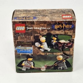 2002 HARRY POTTER LEGO SET # 4711 FLYING LESSON IN ORIGINAL BOX MISSING DRACO