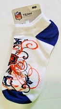NFL Chicago Bears Low Cut Socks, New (Flourish)