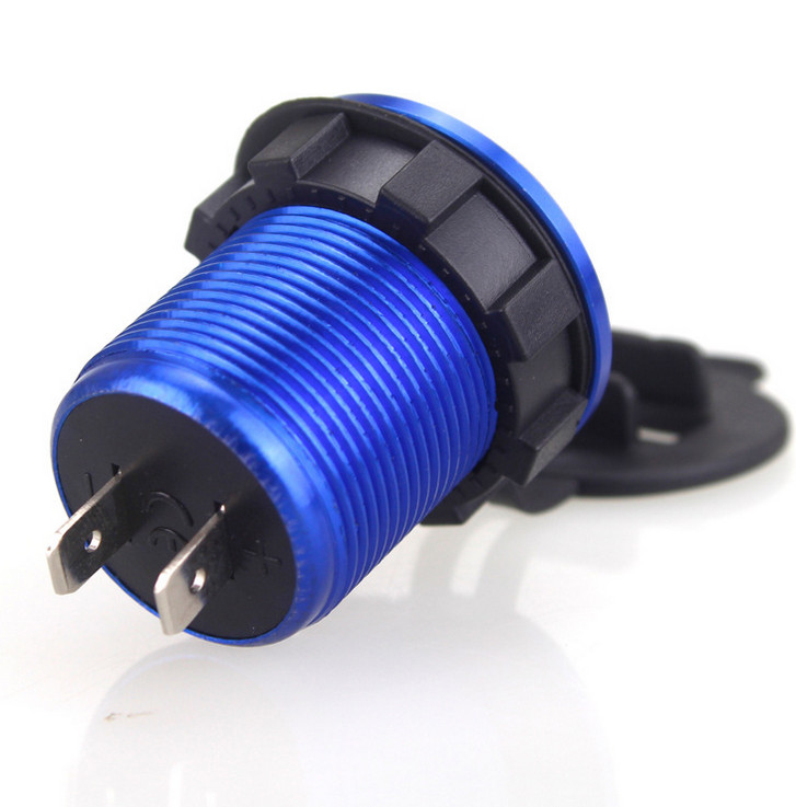 Dual USB Car Quick Charger Cigarette Lighter Socket LED Voltmeter Waterproof