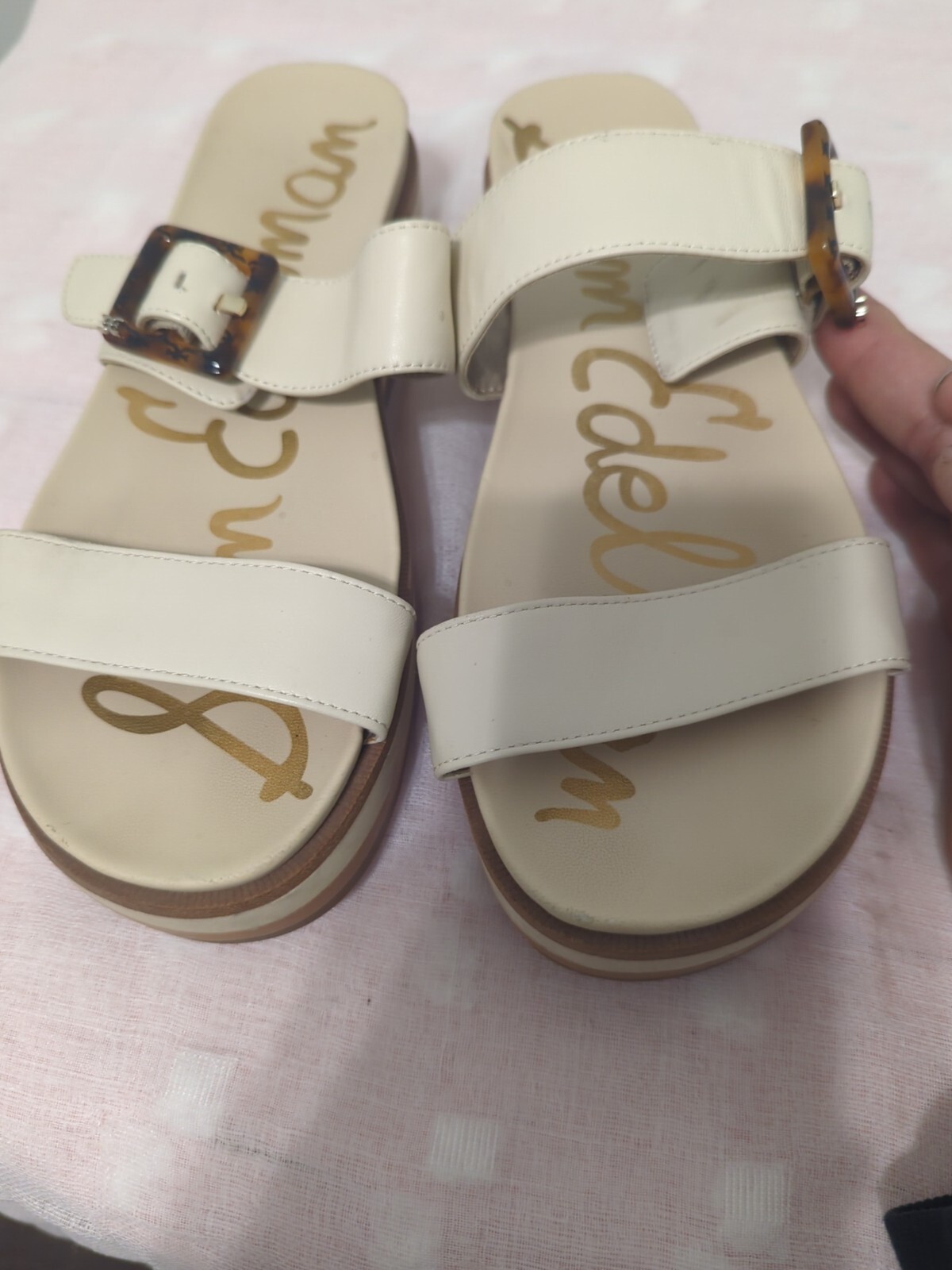 Agustine Sam Edelman platform Tortoise Clasp sand… - image 2