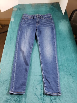 Jeans Sz 28 Womens Blue Stretch Pants High Rise Curvy - Main Image