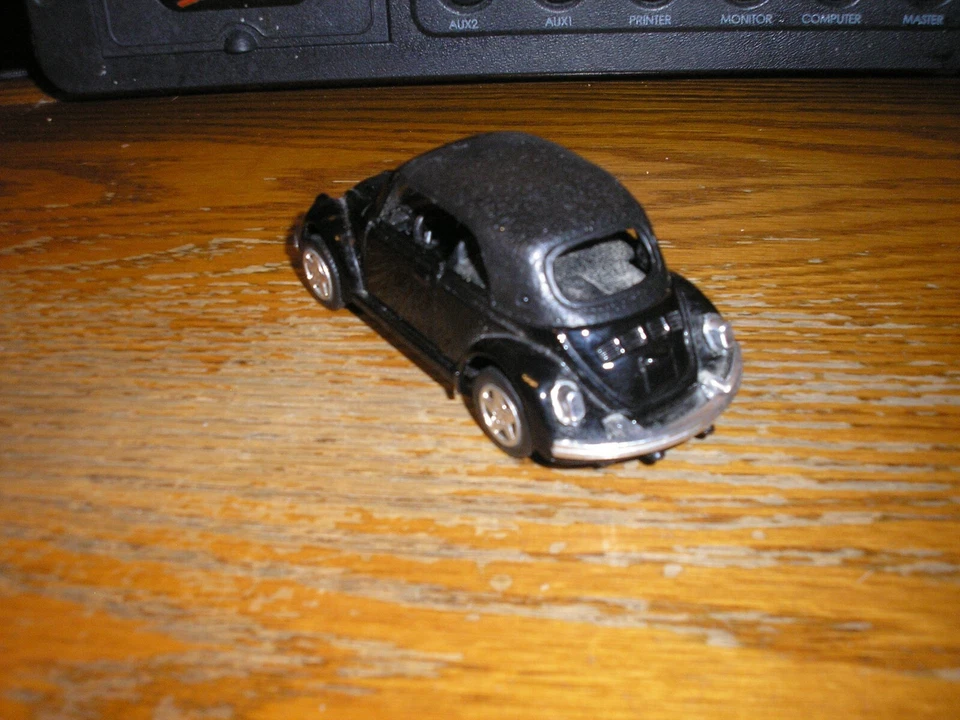 Unbranded 4 1/2" VW Bug Volkswagen Classic Beetle Cabriolet BLK Pull Back Action - Image 2 of 4