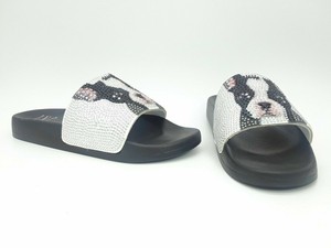 womens black pool slides