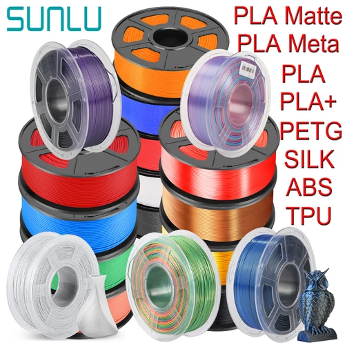 (BUY 3 GET 1 FREE,Add 4)SUNLU 1KG PLA/PLA+2.0/ABS/PETG/SILK 3D Filament 1.75mm