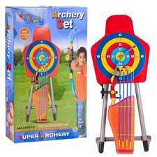 Kids Large Bow & Arrow Set With LED Arrows Target Toy Archery Shooting Game Boys