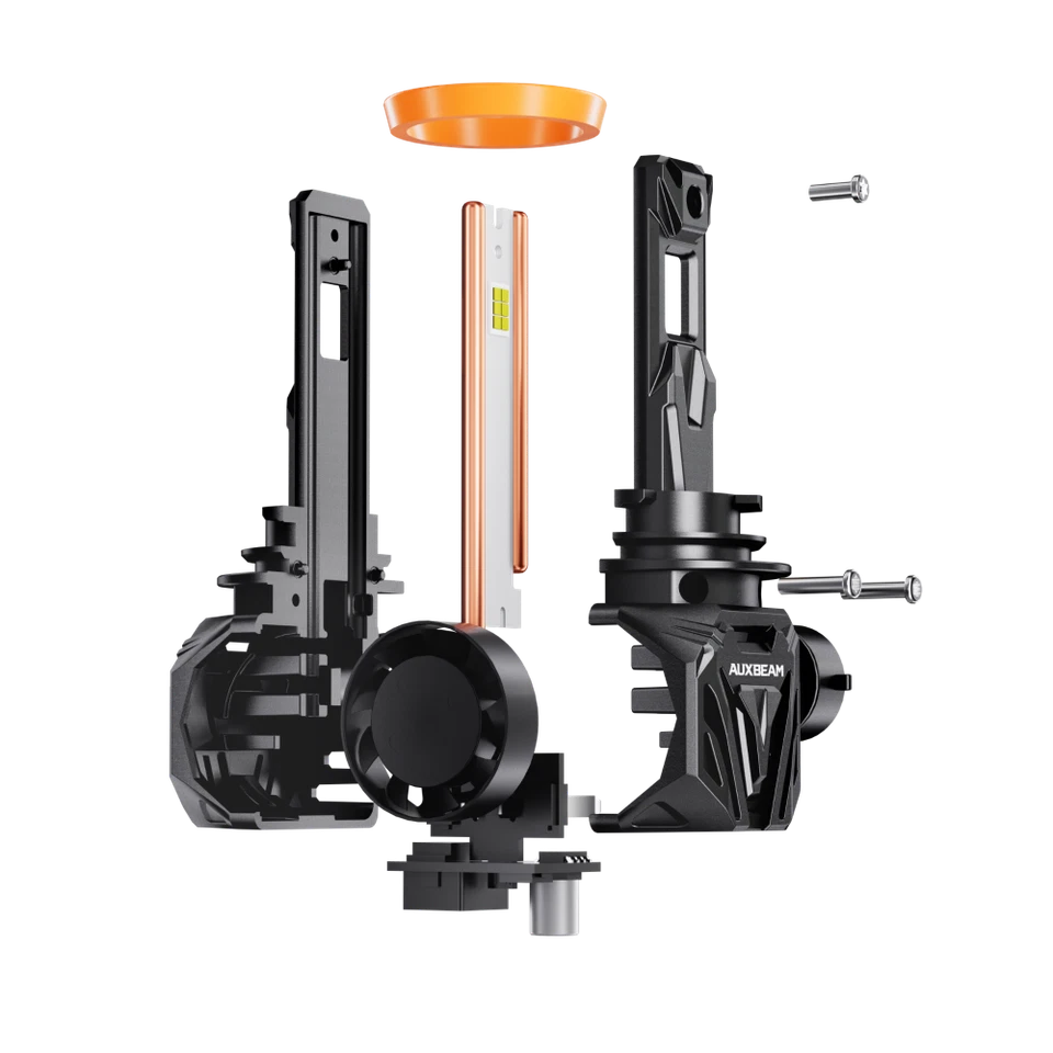 AUXBEAM Q40 30000LM 120W LED Headlight Bulbs H11 9005 9006 9007 H7 Super Bright - Image 2 of 4