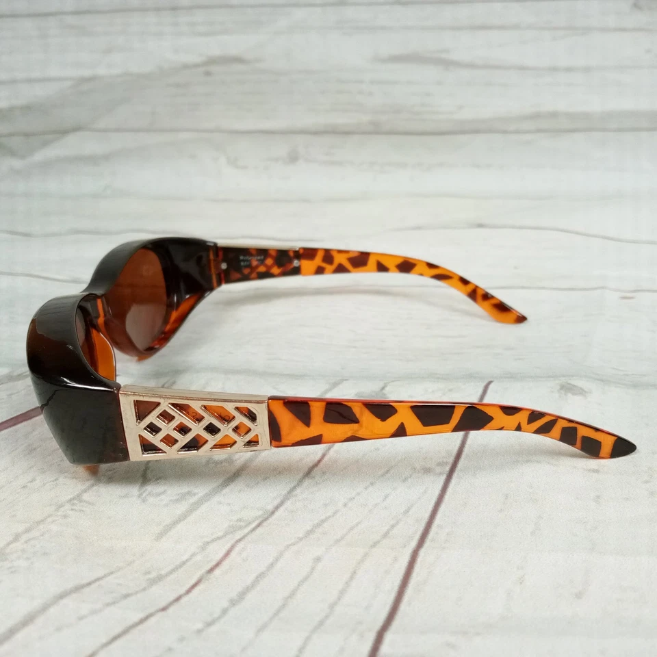 Солнечный щит женщин коричневая оправа полный ободок солнцезащитные очки поляризованные коричневые линзы - Изображение 4 из 4