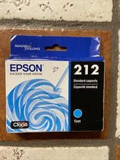 Genuine OEM Epson 212 Standard Capacity Cyan Ink Cartridge T212220-S Exp 01-2025
