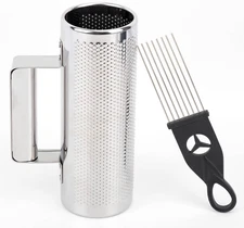 Metal Guiro Stainless Steel Hand Percussion Musical Instruments with Scraper 8" 