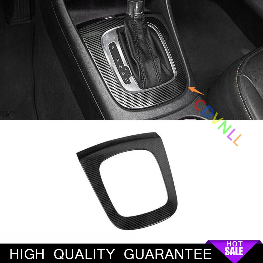 Middle Console Gear Shift Frame Trim 1* For Audi Q3 2013-2018 Steel Carbon Fiber
