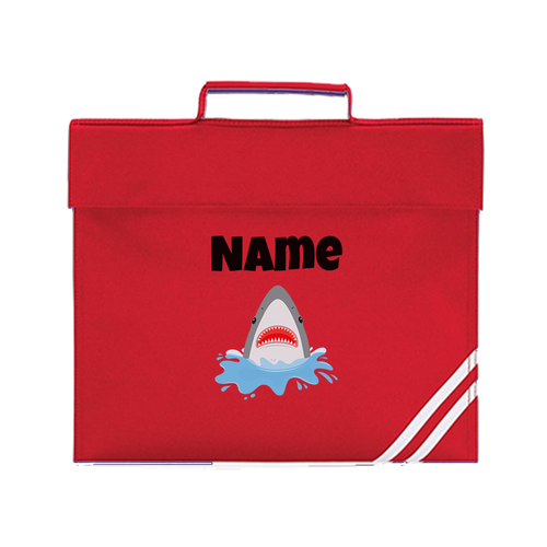 Personalised Shark Book Bag Name Custom Kids Girls Boys Reading School Bag - Picture 6 of 9