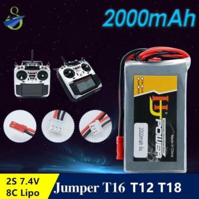 Battery 7.4v 2000mah 8C JST 3500MAH Jumper T18 T16 T12 RC Radio Transmitter Open