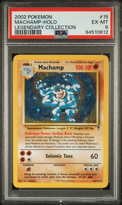 PSA 6 Machamp Holo 15 2002 Pokemon Legendary Collection 94510612