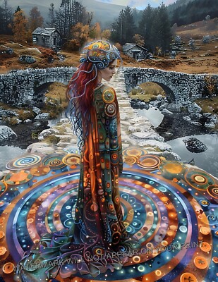 Celtic Druid Priestess Storyteller Mystical Magic Lore Keeper Giclée 8.5X11