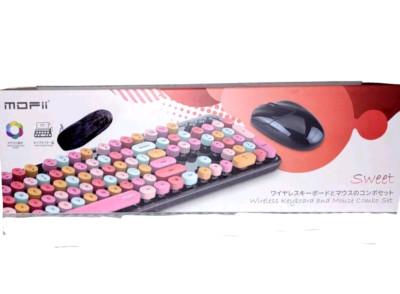 MOPii SWEET Wirelss Keyboard and Mouse Combo Set NIB Conversation Hearts Pattern
