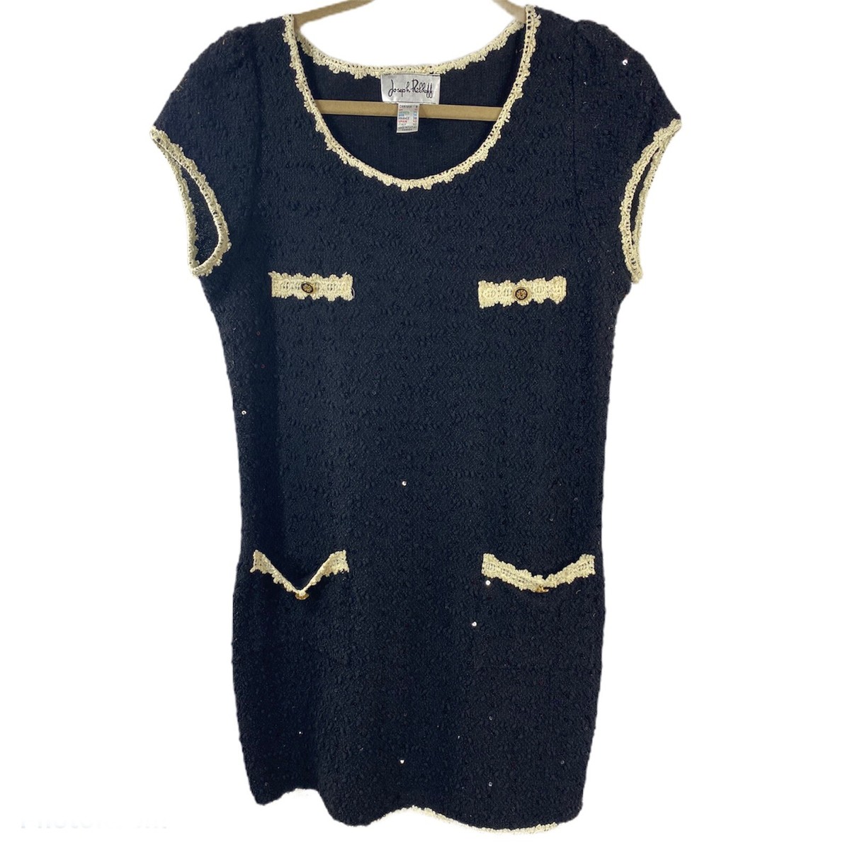 joseph ribkoff black lace dress Joseph Ribkoff 241776 Black/Nude Short Sleeve Geo Print Pencil Sheath Long Dress