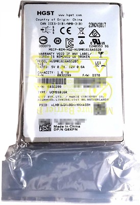 NEW Dell / HGST Ultrastar SSD1600MR 1.6TB 12G SAS SSD G8XPN HUSMR1616ASS205 