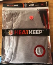 Heat Keep Men's Thermal Base Layer Legging Pants - Heather Gray - Size XXL