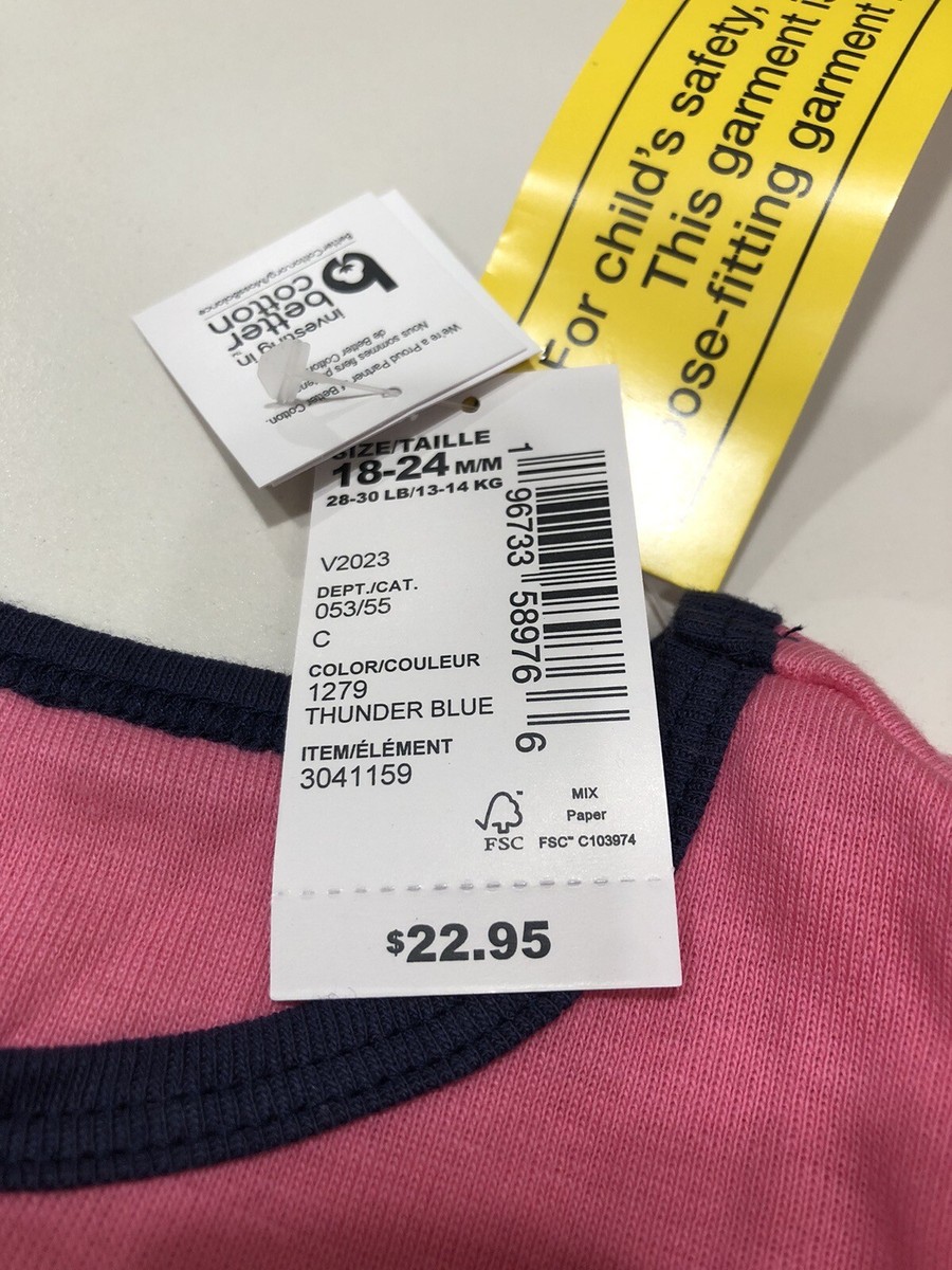 シャンプー May The Children's Place Girl's 2 Piece Pink And Blue Pajama Set 18M