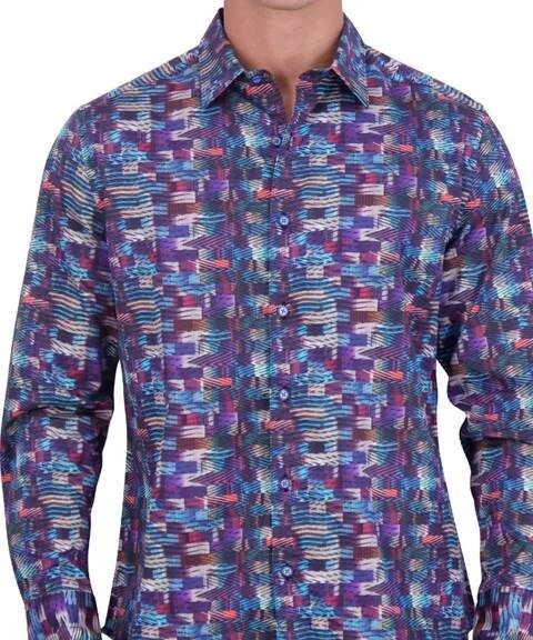 Chemise à fleurs à manches courtes - Bleu - 13.00