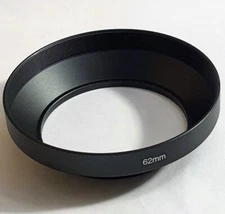 62mm Wide Angle Metal Lens Hood Anti Glare Sun Shade Screw-in 62 mm High Quality