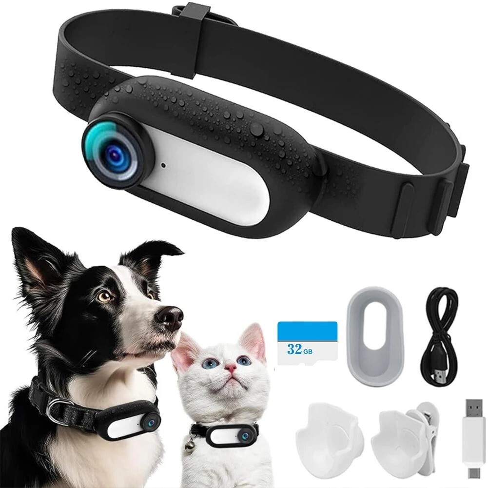 HD 1080P Mini Body Cam for Pets No WiFi Dog Cat Collar Camera Recorder-image
