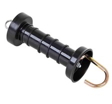 10x Electric Fence Gate Handle Compact Insulated Spring Handles with Hook Black 