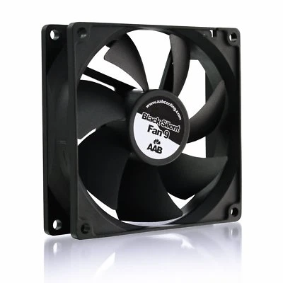 AABCOOLING Black Silent Fan 9 - Gehäuse LÜFTER 92 mm 3-pol kraftvoll und leise