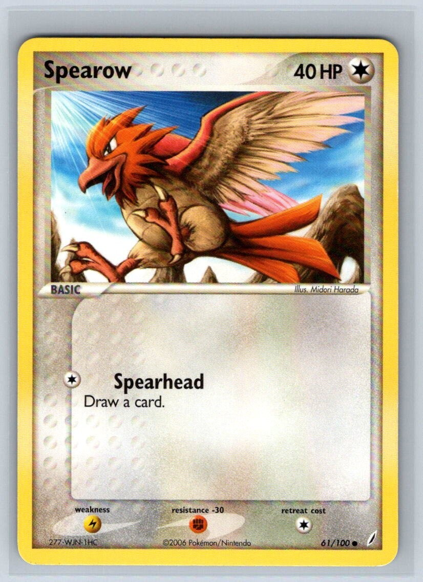 Pokemon Spearow EX Crystal Guardians 61/100 NM