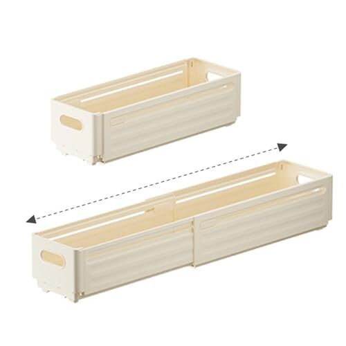 Foldable 2-Pack Plastic Storage Bins Expandable Organizer Box for Small Spaces  -image