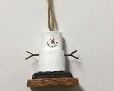 NEW 2022 GANZ ORIGINAL S'MORES SNOWMAN ORNAMENT FREE SHIP