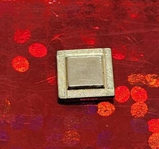 Vintage Tie Tack Tie Pin Tie Stay Bright Gold Tone Square Textured / Smooth