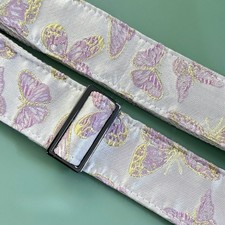 Goldenwing Butterfly Embroidered Electric Guitar Strap Adjustable Acoustic Bass