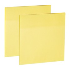 2 Pads 3 x 3 Inch Transparent Self-Sticky Notes 50 Sheets/Pad, Yellow