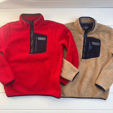 Vineyard Vines Boys Stillwater High-Pile Sherpa 1/4-Zip Jacket Lot NWOT Medium