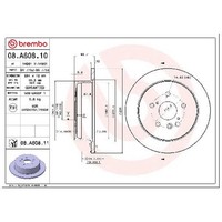 2X Bremsscheibe Hinten FüR Toyota Previa R3 2.0 2.4 00 Bis 06 Brembo 1CD-FTV Neu