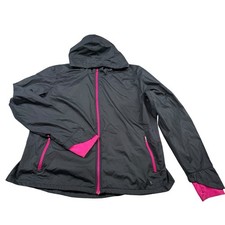 Danskin Now Black Hot Pink Windbreaker 2XL Women’s